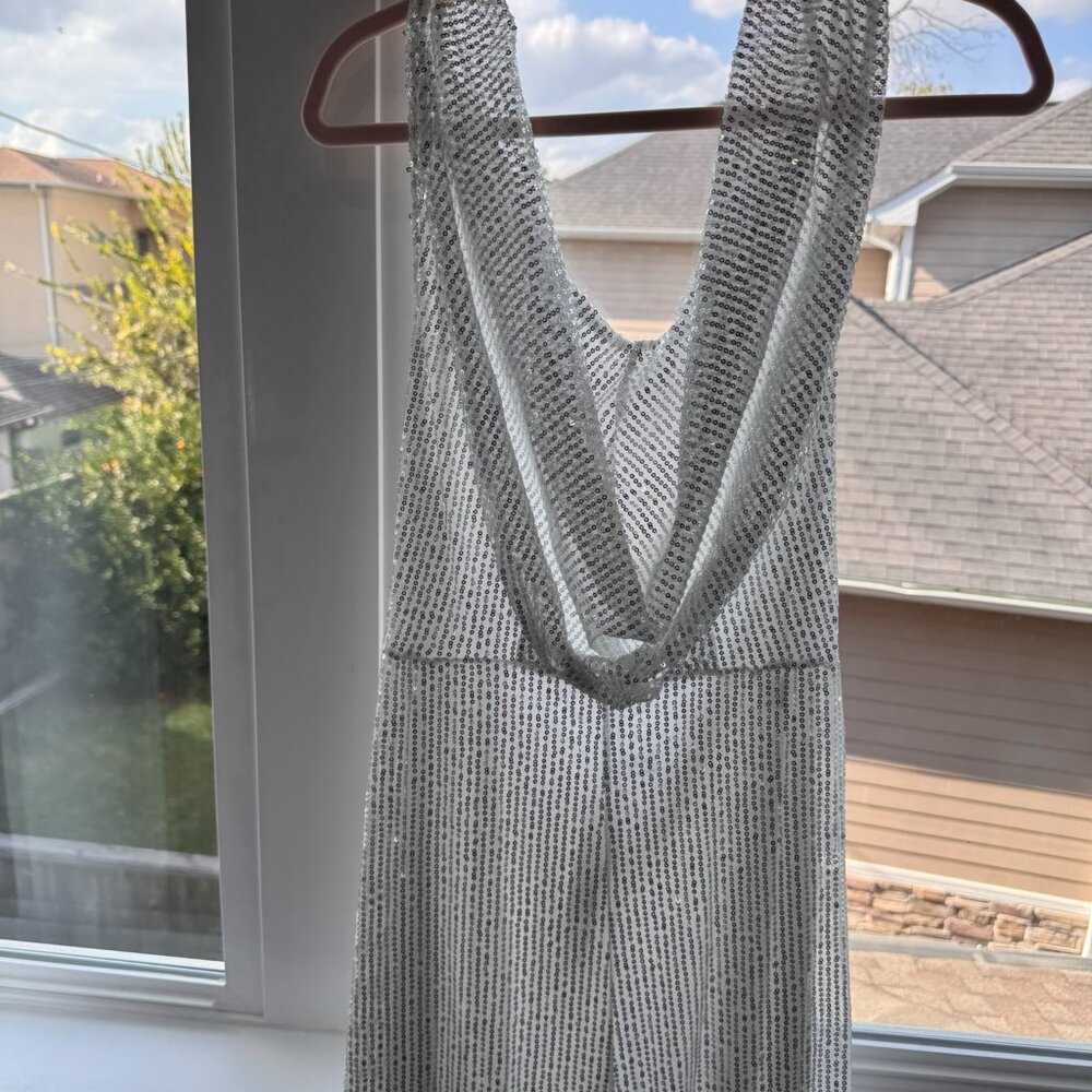 Sparkly halter cowlneck jumpsuit - Picture 2 of 3